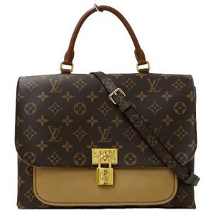 Louis Vuitton Shoulder Bag Monogram Marignan Sesame Brown Beige